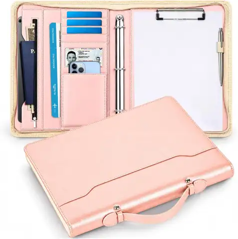 Portfolio Binder, 3-Ring Vegan Leather… — Photo 1