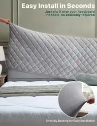 Velvet Headboard Slipcover - Stretch… — Photo 2
