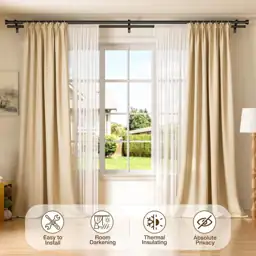 Double Curtain Rod 48-84 Inch,… — Photo 2