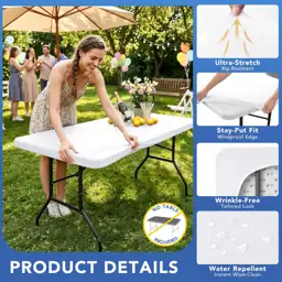 Fitted Tablecloth for 6 Foot… — Photo 2