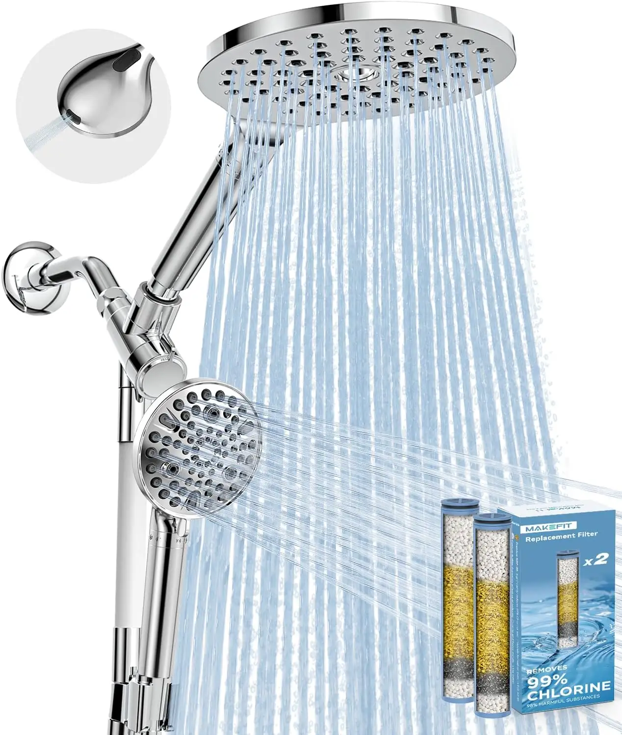 MakeFit Dual Filtered Rain Shower… — Photo 1