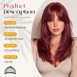 SOFEIYAN Long Straight Layered Wig… — Photo 2
