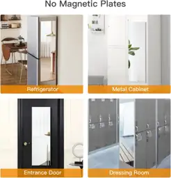 brisafe Magnetic No-Drill Shatterproof NanoMirror,… — Photo 2