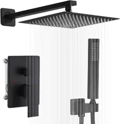 Matte Black Shower System, 12-Inch… — Photo 1
