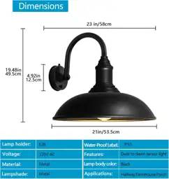 21" Large Gooseneck Barn Light,… — Photo 2