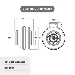12 in. Low Powerfan Inline… — Photo 2