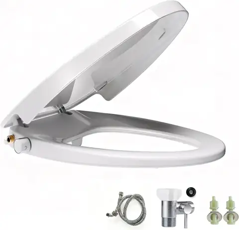 Elongated Bidet Toilet Seat, Soft-Close… — Photo 1