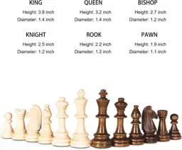 Vamslove Chess Pieces 3.8' King,… — Photo 2
