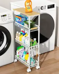 4-Tier Slim Utility Rolling Laundry… — Photo 1