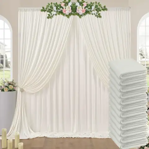 60ft x 10ft Wrinkle-Free Ivory… — Photo 1