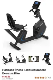 Horizon Fitness 5.0R Recumbent Exercise… — Photo 1