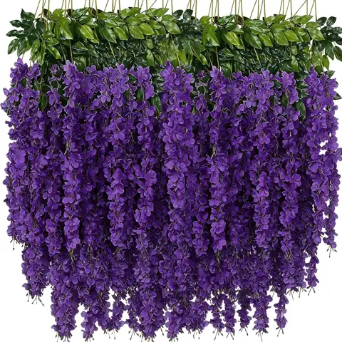 Artificial Wisteria Hanging Flowers -… — Photo 1