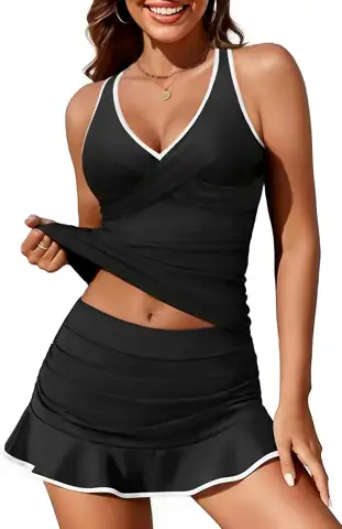Two Piece Tankini with Skirts… — Photo 1