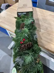 9-ft. Pre-Lit Glitter Bristle, Pinecones… — Photo 3