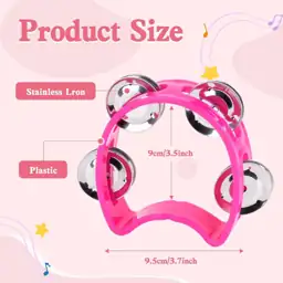 36Pcs Multicolored Kids Tambourines, 4-Bell… — Photo 2