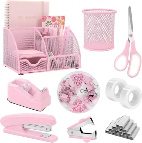 SKYDUE 10 Pcs Pink Desk… — Photo 1