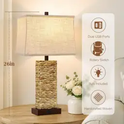 GyroVu Rattan Table Lamps Set… — Photo 2