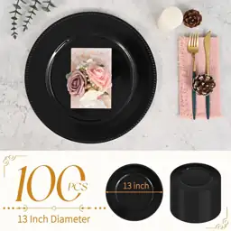 fani 100 Pcs Black Charger… — Photo 2