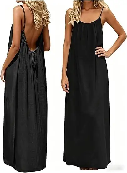 Backless Cami Dress, Sleeveless Lounge… — Photo 1
