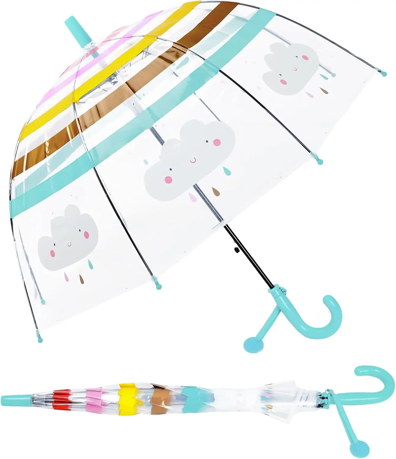 decalsweet Kids Umbrella Clear Bubble… — Photo 1