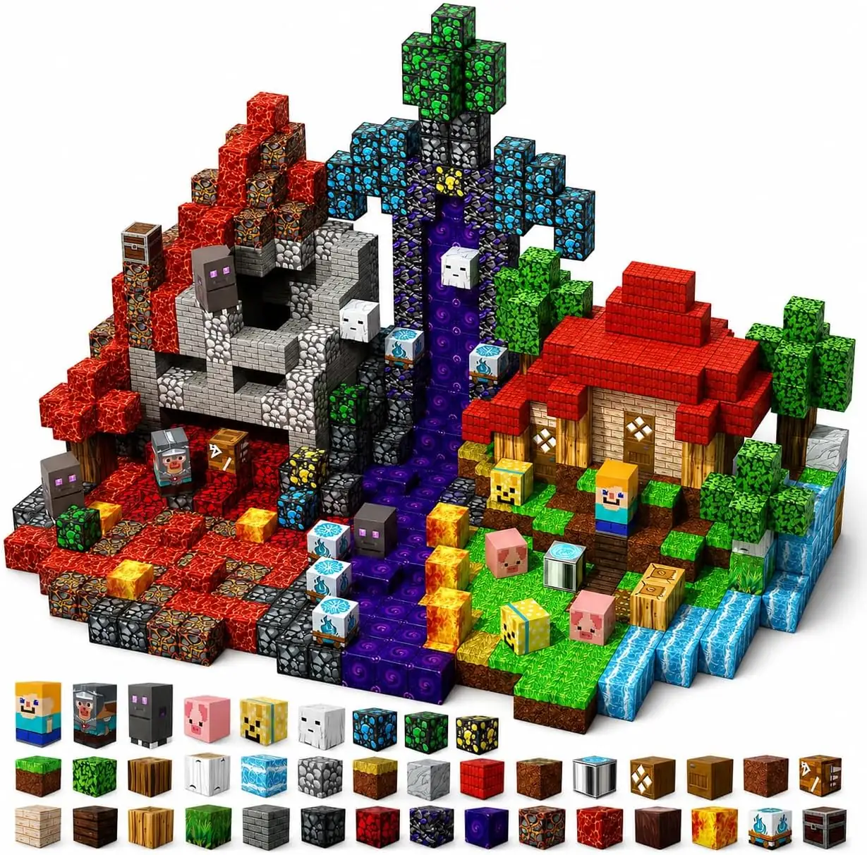 200 pcs Magnetic Blocks -… — Photo 1