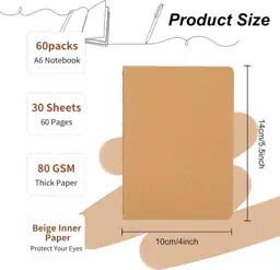 60 Packs Kraft Small Blank… — Photo 2