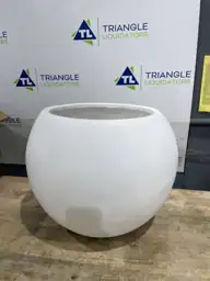 Round Fiberstone Planter with Drainage… — Photo 4