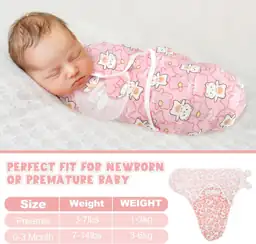 Newwiee 4 Pcs Preemie Swaddle… — Photo 2