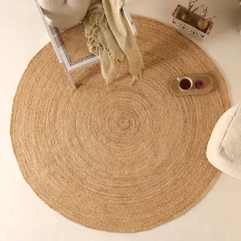 Handwoven 5ft Round Jute Rug… — Photo 1