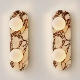 Natural Marble Wall Sconce, 15.7"… — Photo 1