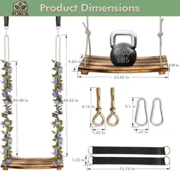 2026 Upgraded Large Wooden Swing… — Photo 2