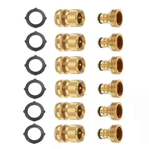 6-Set Garden Hose Quick Connectors,… — Photo 1