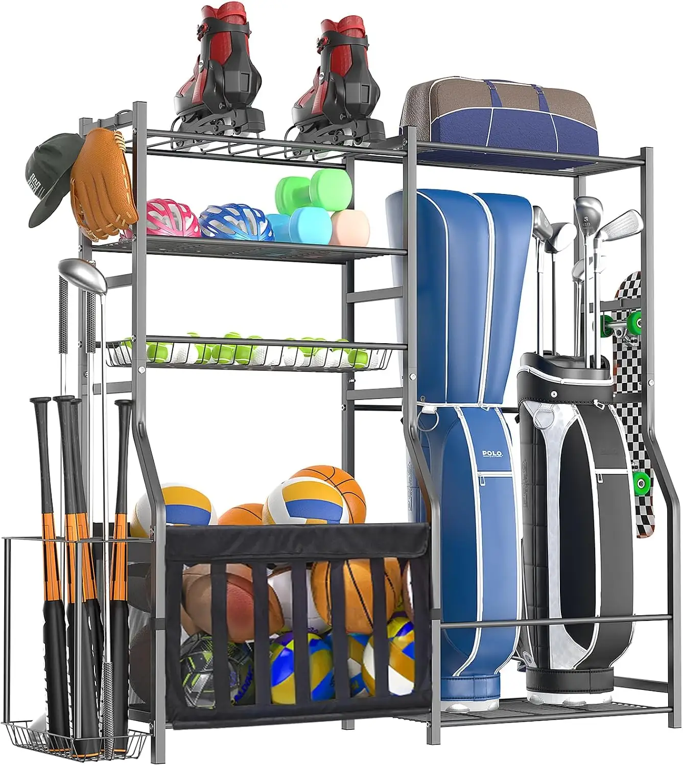 Heavy-Duty Garage Sports Organizer: Golf… — Photo 1