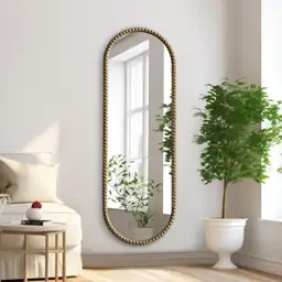 Antique Gold Full-Length Oval Mirror… — Photo 1