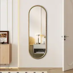 Antique Gold Full-Length Oval Mirror… — Photo 2