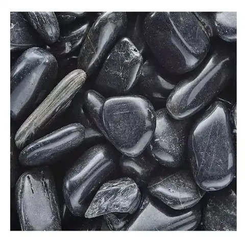 Black Polished Rock Pebbles, 0.125… — Photo 1