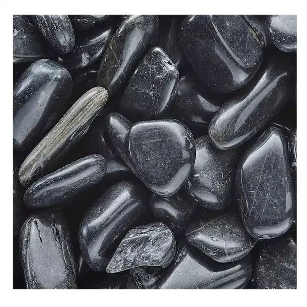 Black Polished Rock Pebbles, 0.125… — Photo 1