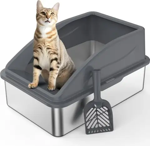 AIPERRO Stainless Steel Litter Box… — Photo 1