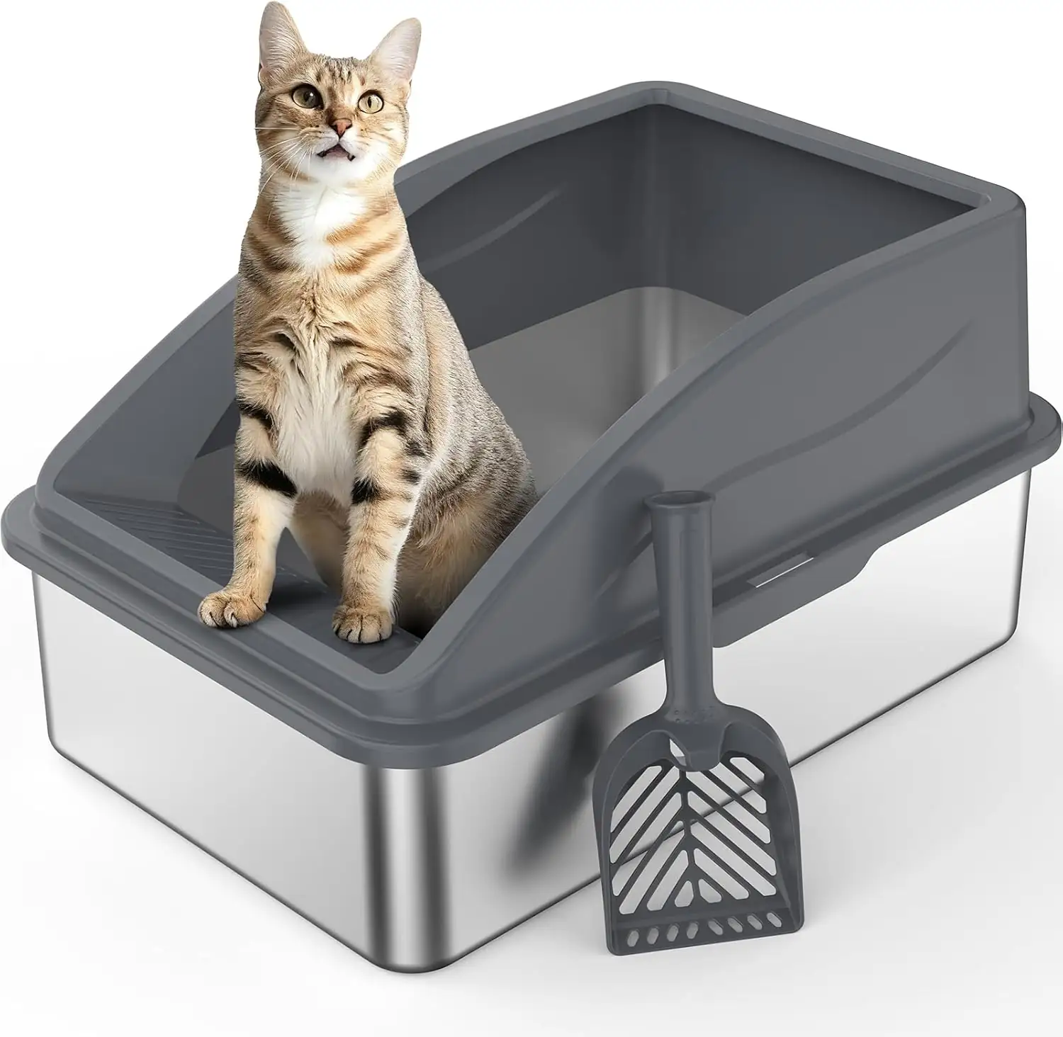 AIPERRO Stainless Steel Litter Box… — Photo 1
