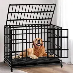 Indestructible Folding Dog Crate with… — Photo 1