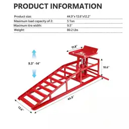 Heavy-Duty Hydraulic Car Ramps 5-Ton… — Photo 2