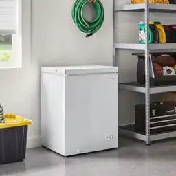 5 cu. ft. Manual Defrost Chest Freezer with LED Light, Removable Basket ...