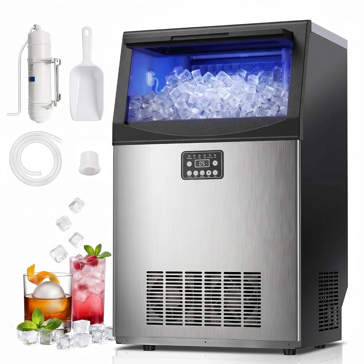Commercial Ice Maker, 110 Lbs/24H,… — Photo 1