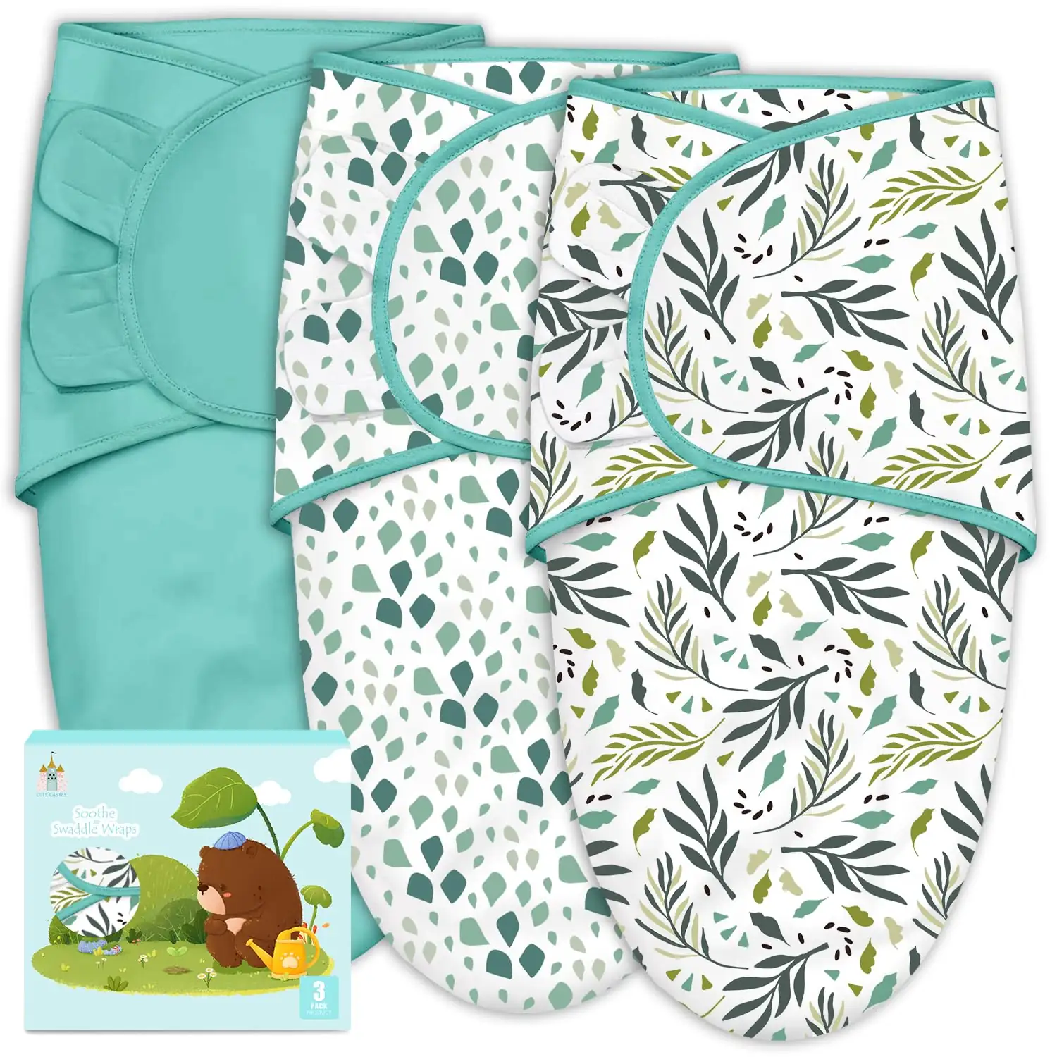 Cute Castle 3-Pack Baby Swaddle… — Photo 1