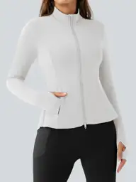 Fisoew Women's Zip-Up Workout Jacket… — Photo 2