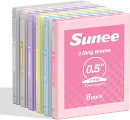 SUNEE 1/2 Inch Binders, 3… — Photo 1