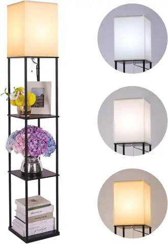 Gupuzm Floor Lamp with Shelves,… — Photo 1