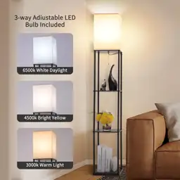 Gupuzm Floor Lamp with Shelves,… — Photo 2