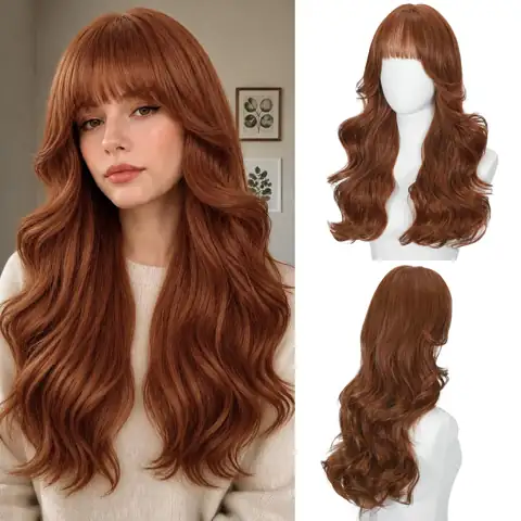 Auburn Wig with Bangs for… — Photo 1