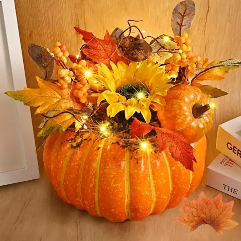 Fall Decor 2PCS Fake Pumpkin… — Photo 1